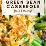 Fresh and Creamy Green Bean Casserole Pinterest Pin