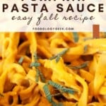 Homemade Pumpkin Pasta Sauce pin