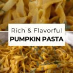 Rich & Flavorful Pumpkin Pasta Pinterest Pin