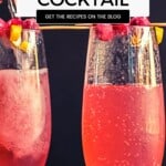 cranberry champagne cocktail pinterest image