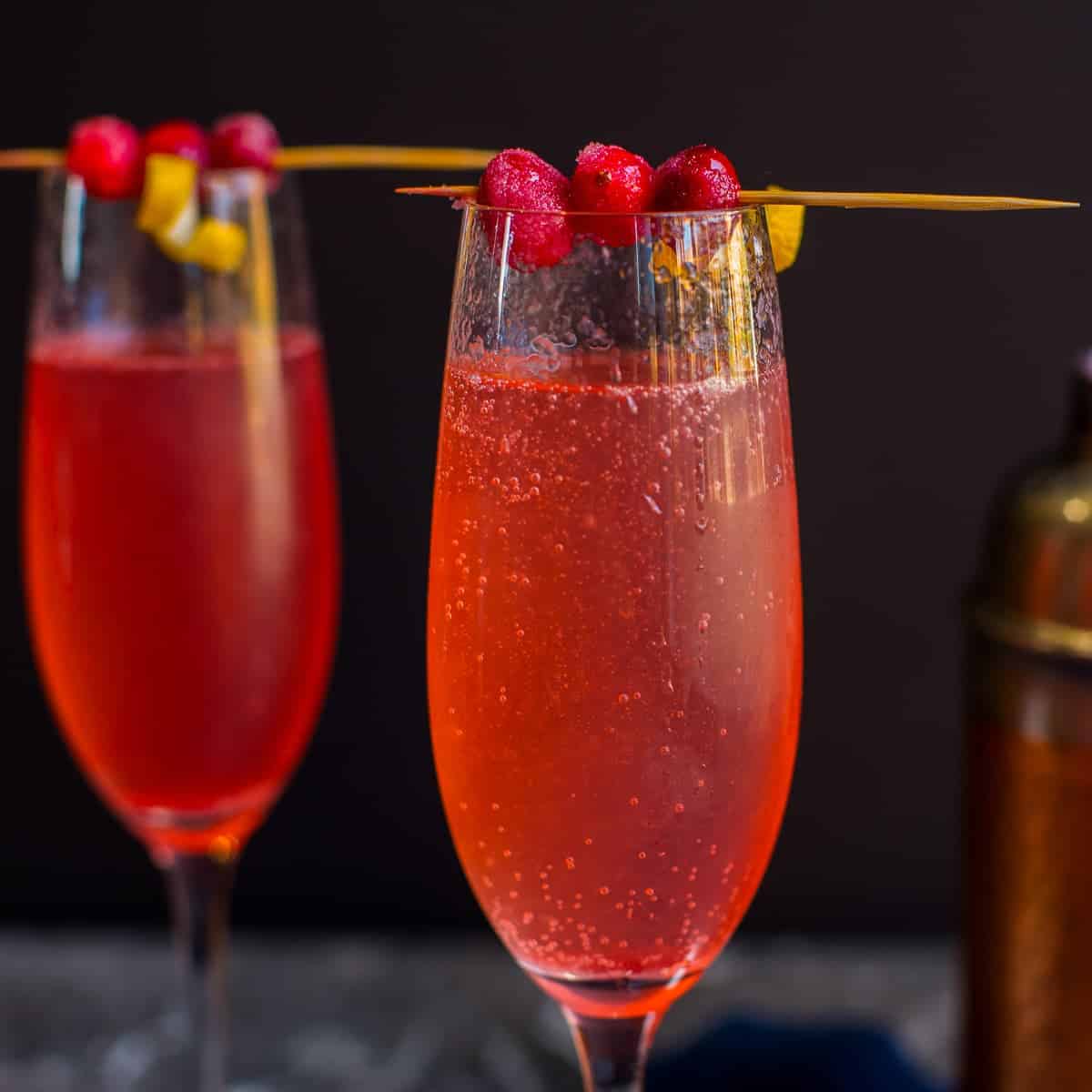 cranberry cocktail close up