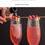 cranberry champagne cocktail pinterest image