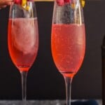 cranberry champagne cocktail pinterest image