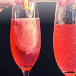 cranberry champagne cocktail pinterest image