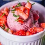 strawberry vegan ice cream pinterest pin