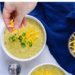 Broccoli cheese soup keto recipe pinterest image