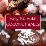 Easy No Bake Coconut Balls Pinterest Pin