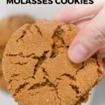 grandma's molasses cookies, pinterest image