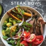 healthy keto healthy steak bowl recipe Pinterest