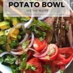 healthy steak and sweet potato bowl recipe Pinterest
