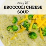 the best Broccoli cheese soup pinterest image