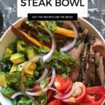 the best healthy steak bowl recipe Pinterest image