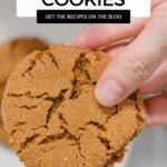 the best molasses cookies, pinterest image