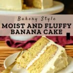 Bakery Style Banana Cake Pinterest Pin