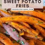 Crispy Baked Sweet Potato Fries Pinterest Pin