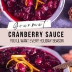 Gourmet Cranberry Sauce Pinterest Pin