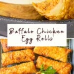 Buffalo Chicken Egg Rolls - Pinterest pin