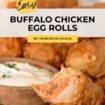 Easy Buffalo chicken Rolls Pinterest Pin