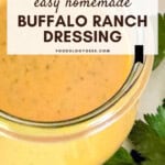 Easy Homemade Buffalo Ranch Dressing Pinterest Pin