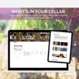 Mock up of the wine cellar organization feature of wine journal pro