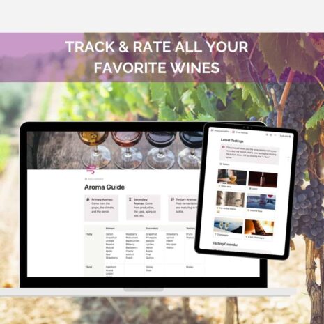 Laptop Mockup 1 a mockup of the wine journal pro on a laptop and on an iphone