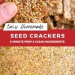 Easy Homemade Seed Crackers Pinterest Pin