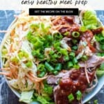 easy pulled pork meal prep bowl pinterest